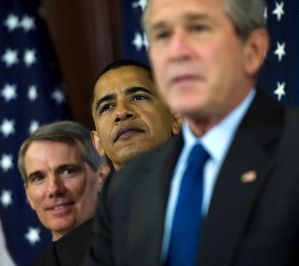 Obama and Bush